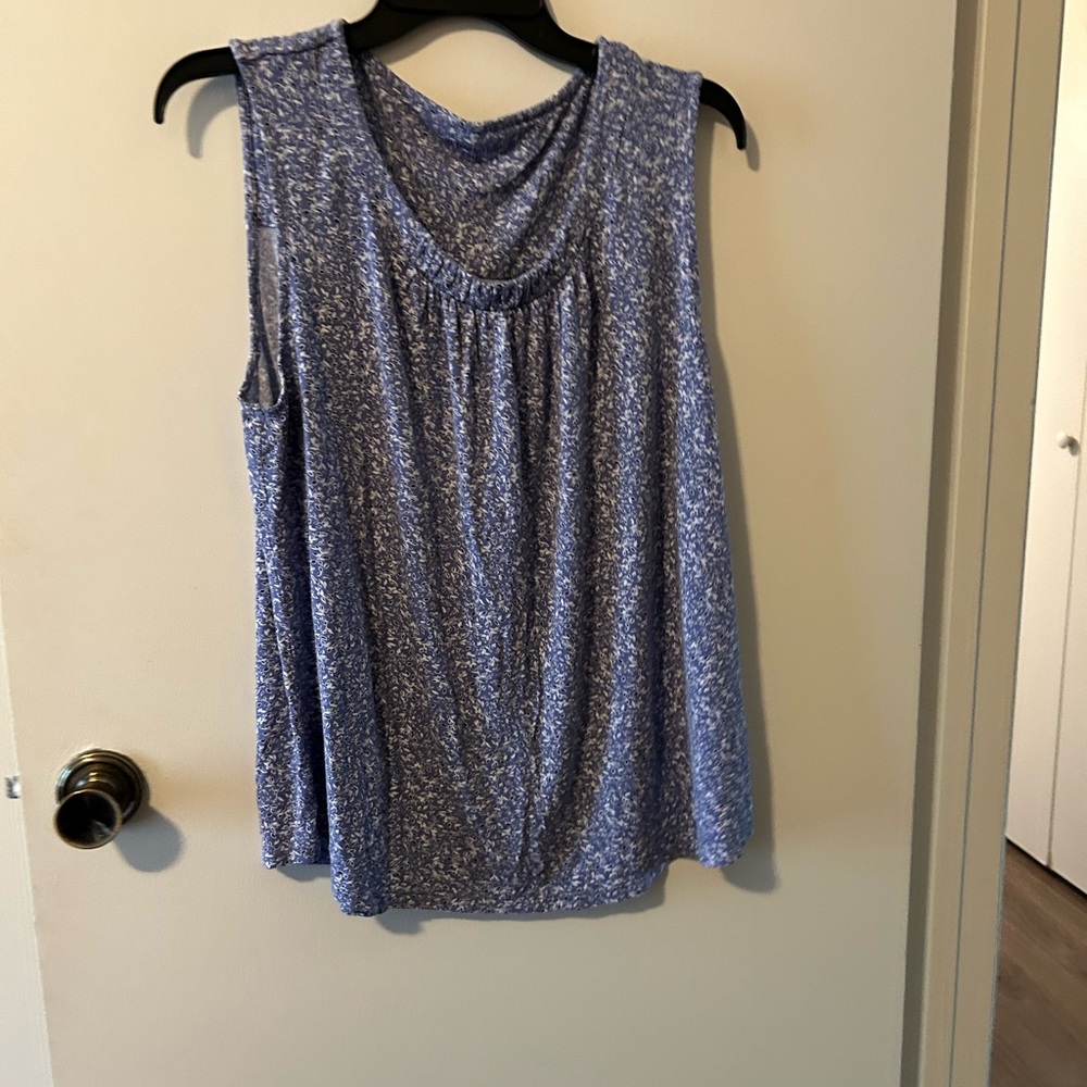 Croft & Barrow Heathered Blue Tank Top